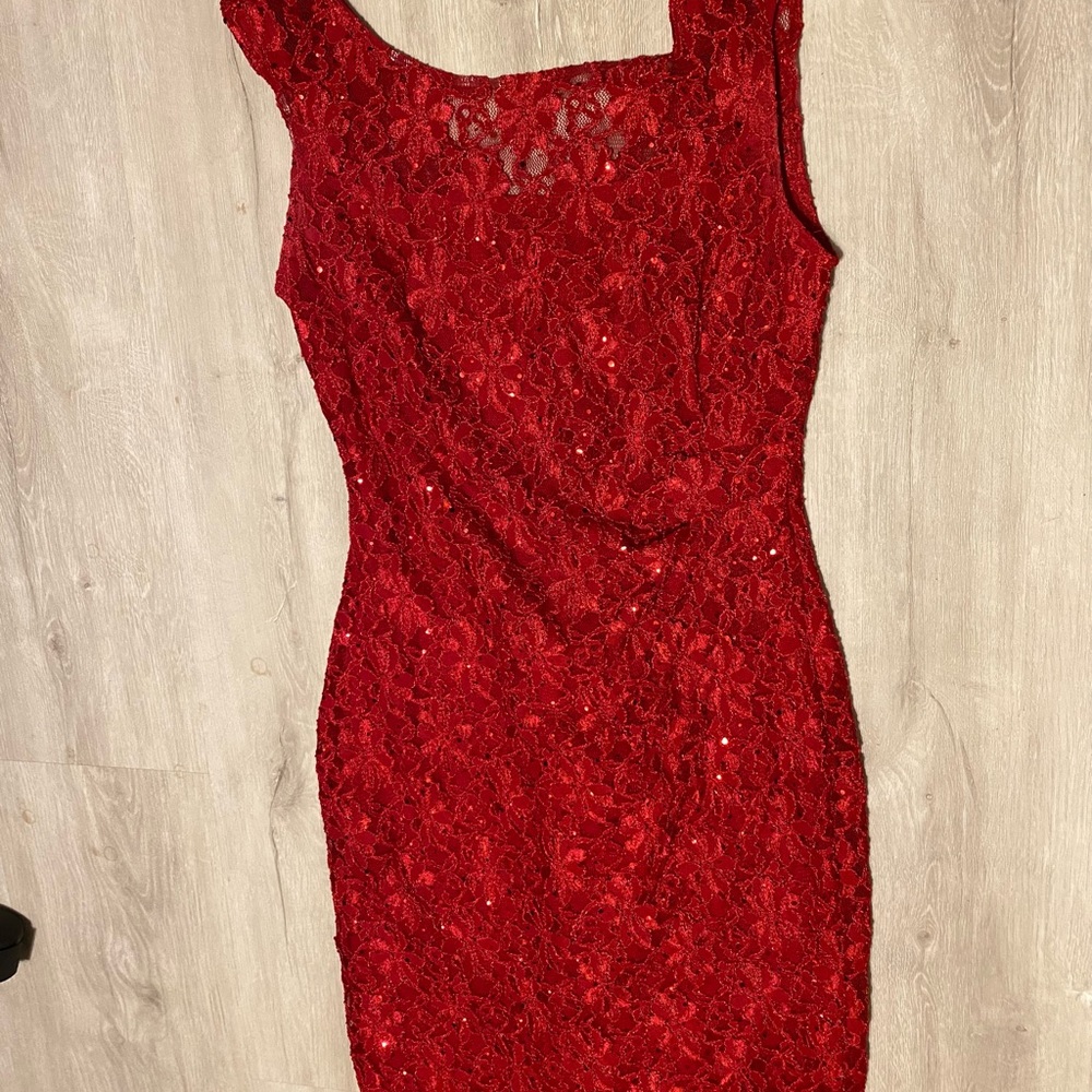 Sparkly red dress